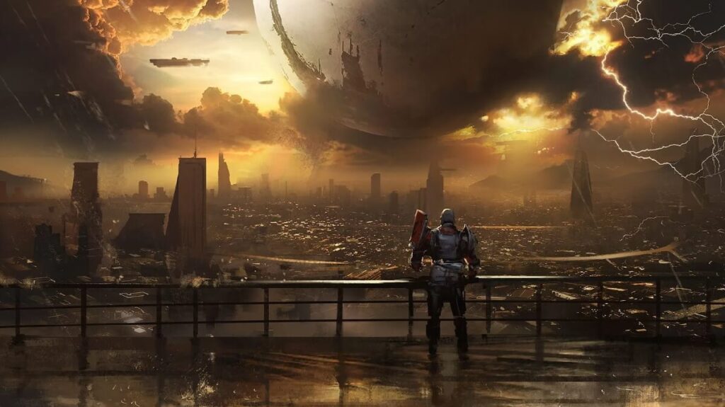 Imagem de um espaço do jogo Destiny 2.